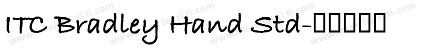 ITC Bradley Hand Std字体转换